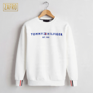 Embossed Tommy Hilfiger Sweatshirt White